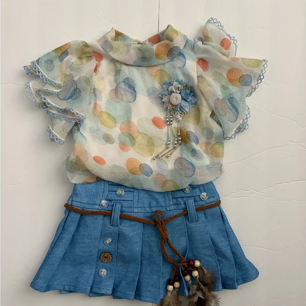 Colorful Polka Dress‎